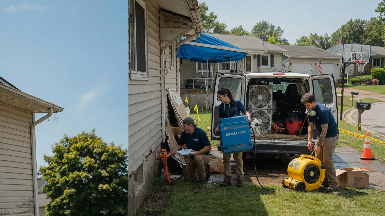 Ceiling Leak Cleanup in Cloverdale, OH near me